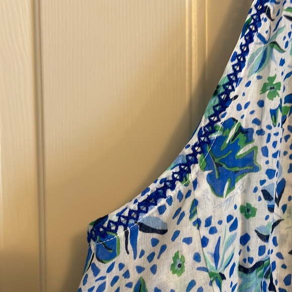 NWT Poupette St. Barth Blue Carine Smocked Mini Dress Size Small - Picture 6 of 8